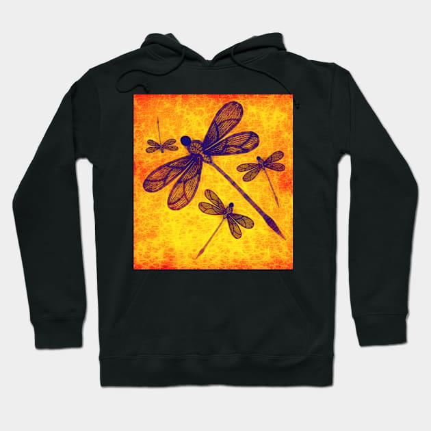 Radioactive dragonflies Hoodie by hereswendy